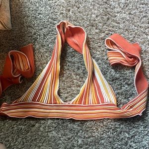 Amazon cute colorful halter crop top